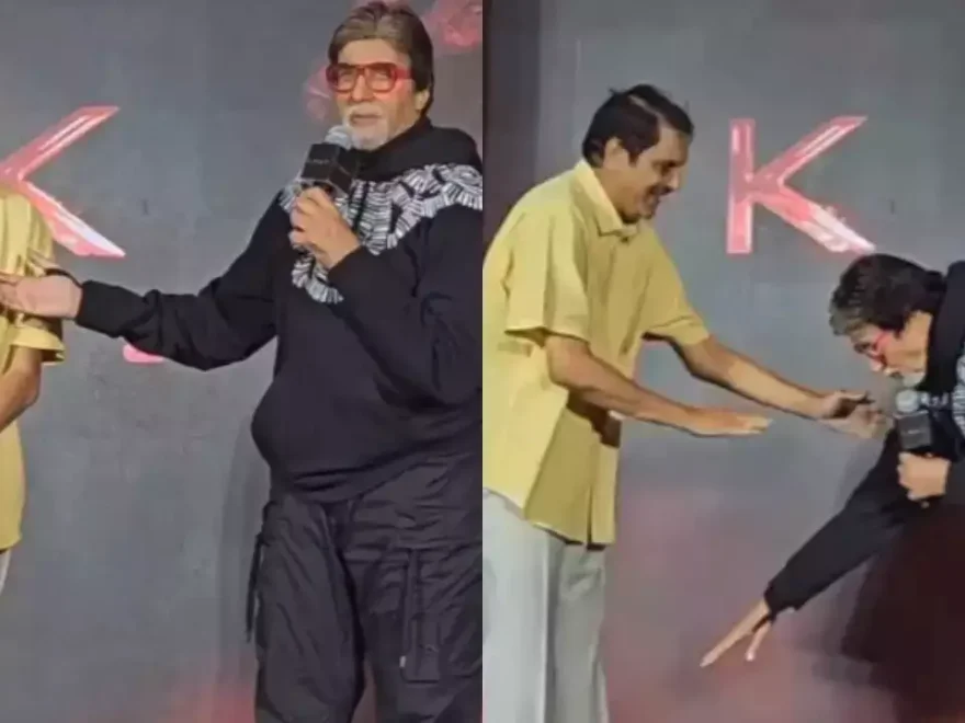 Amitabh Bachchan touches the feet of Kalki 2898 AD producer Ashwini Dutt