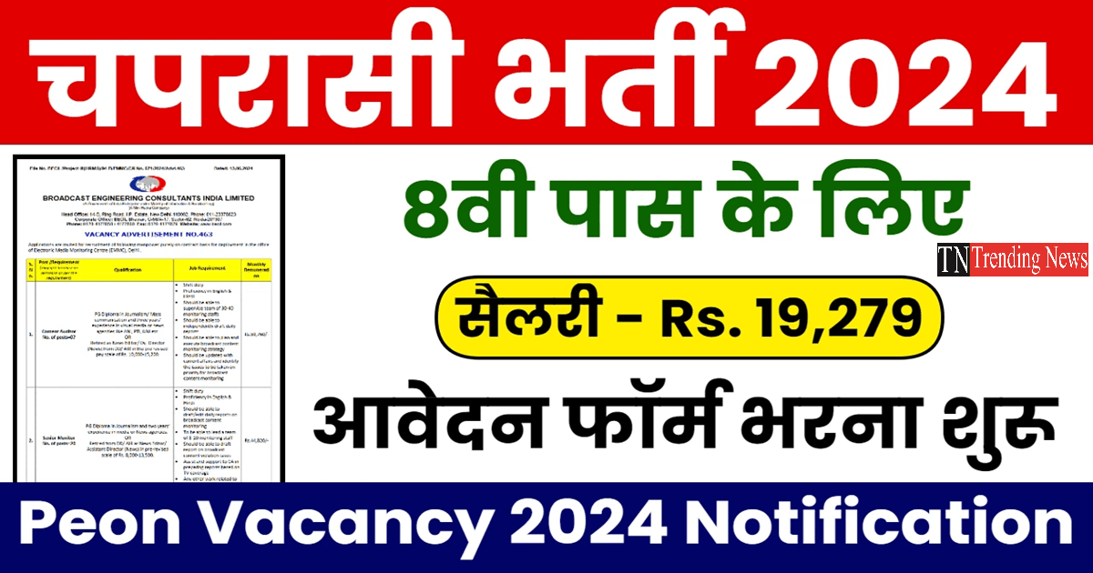 Peon Vacancy 2024