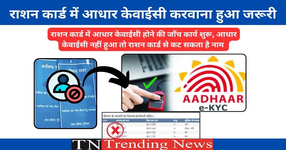 राशन कार्ड में आधार केवाईसी (e-kyc) कैसे करें 2024