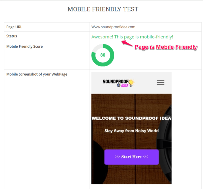 Free Mobile-Friendly test tool